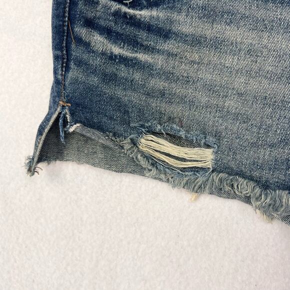 Free People Shorts Womens 26 Denim Cutoff Button Fly Summer Beach Vacation - Picture 5 of 14